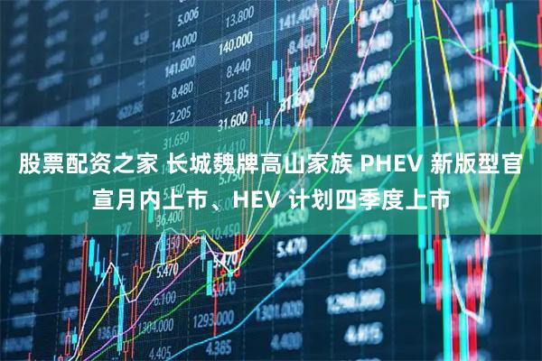 股票配资之家 长城魏牌高山家族 PHEV 新版型官宣月内上市、HEV 计划四季度上市